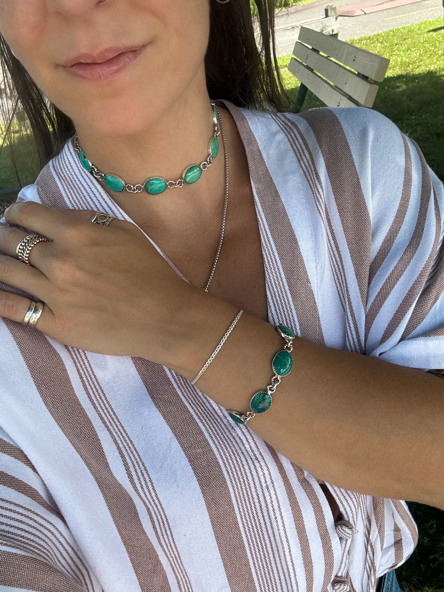 Sterling Silver Turquoise Bracelet