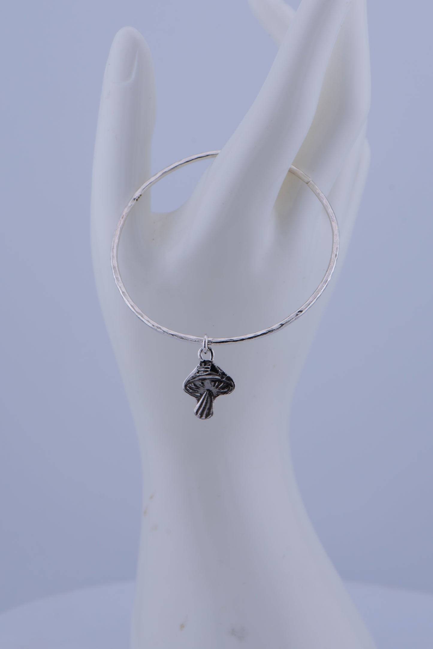 Sterling Silver Mushroom Bangle