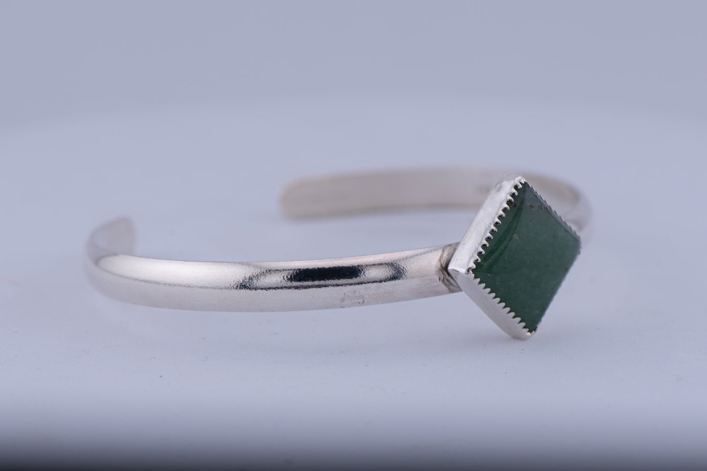 Green Aventurine Sterling Silver Cuff Bracelet