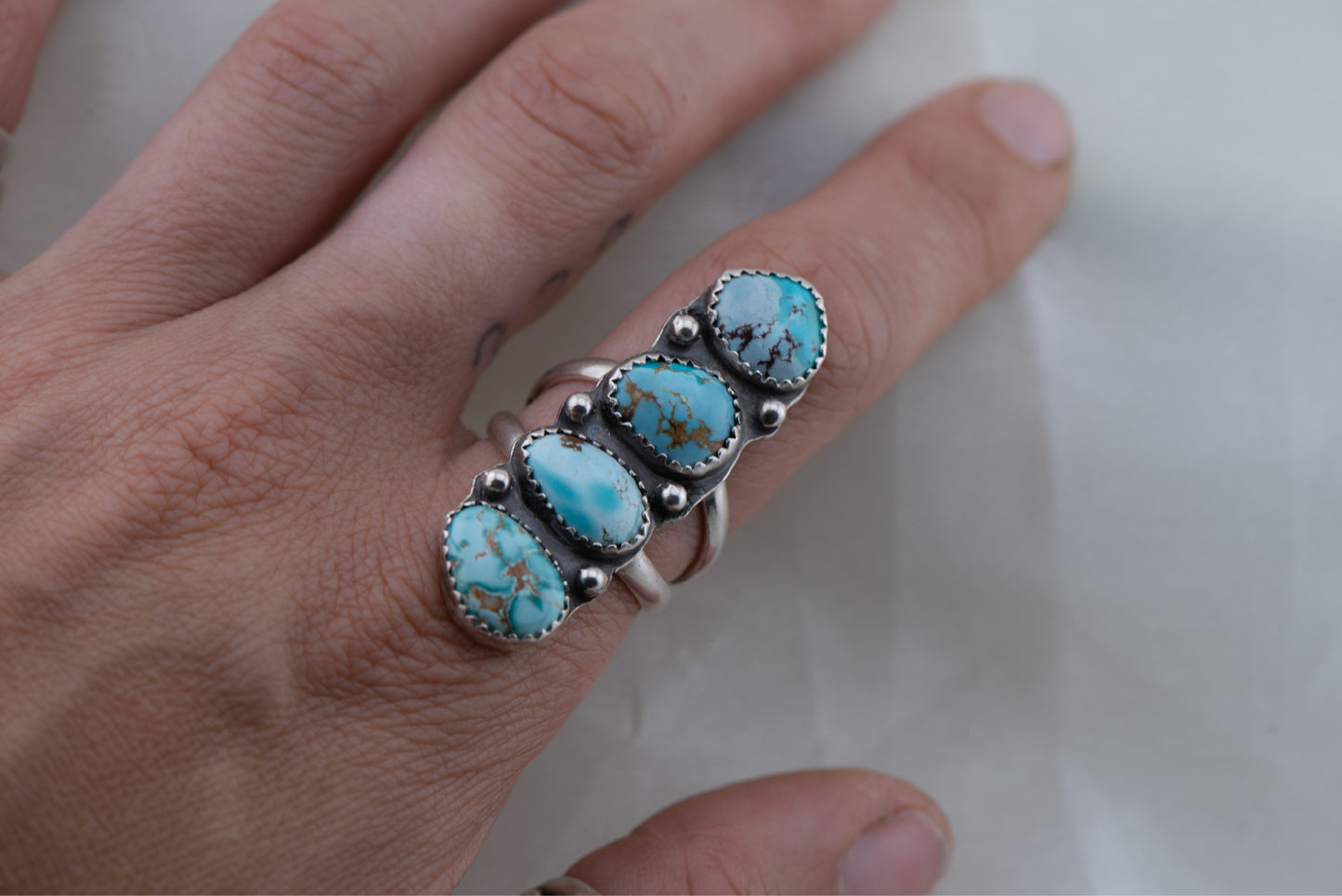 Golden Hills Turquoise Statement Ring