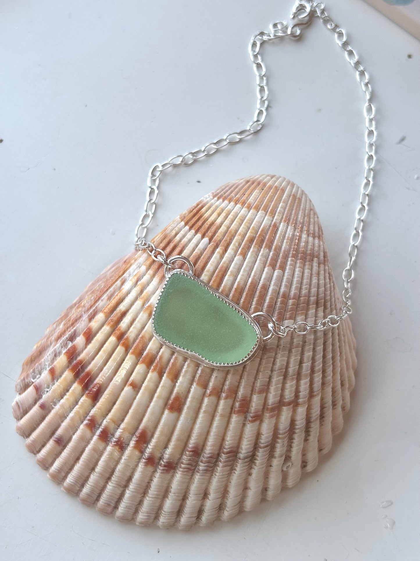 Sterling Silver Sea Glass Choker