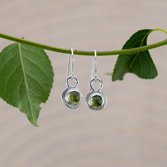 Peridot Sterling Silver Dangle Earrings