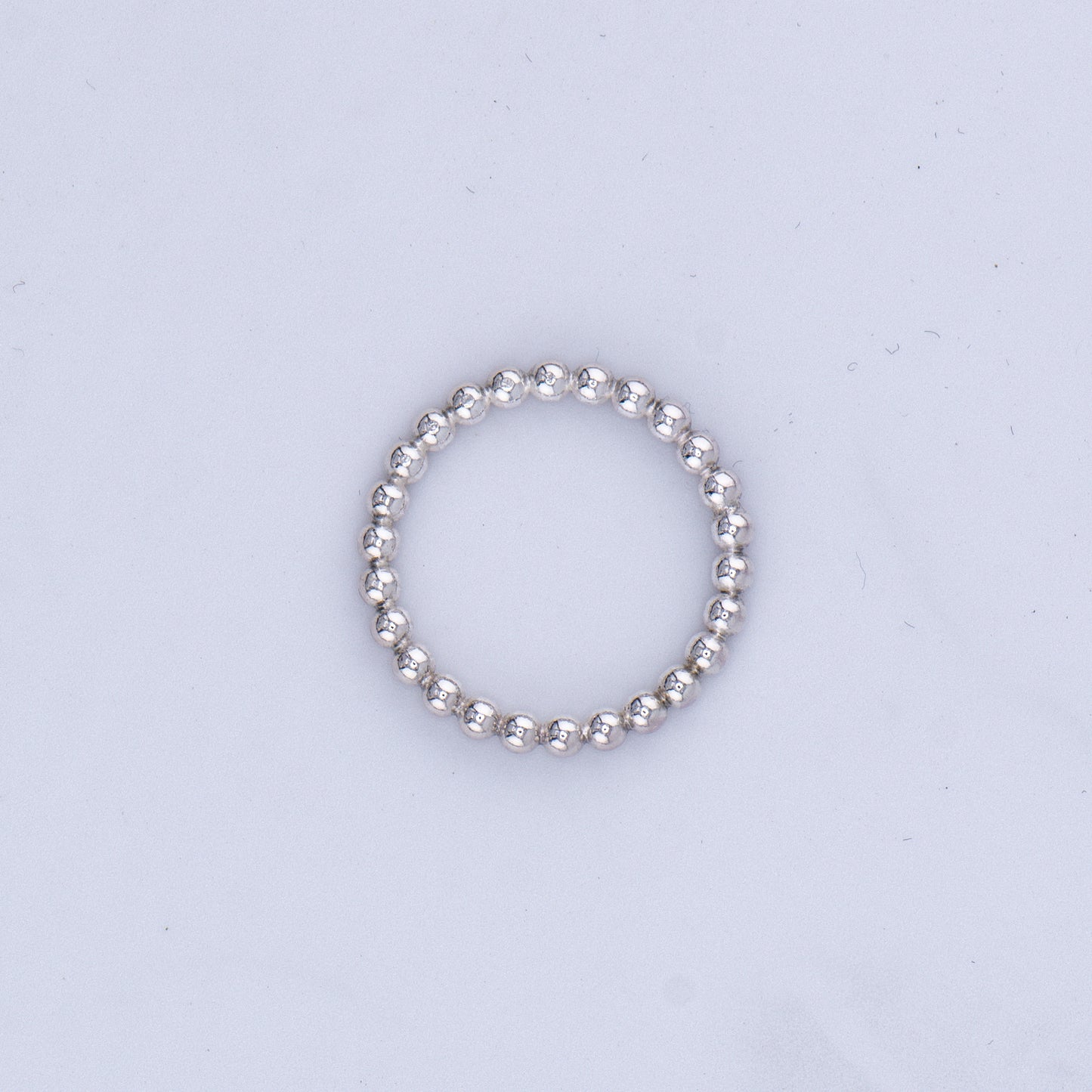 Sterling Silver Beaded Ring Band