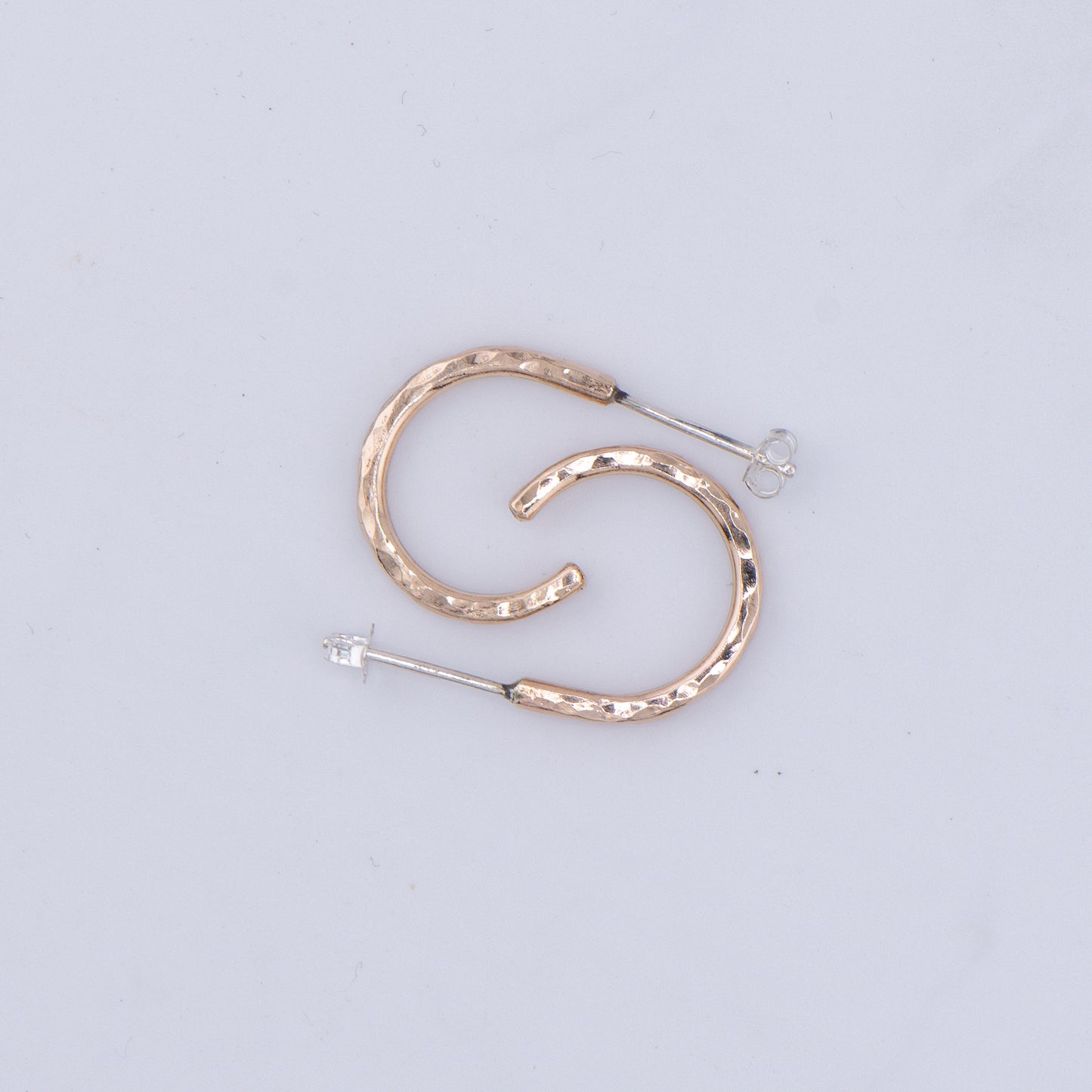 Gold-Filled Hammered Hoop Earrings