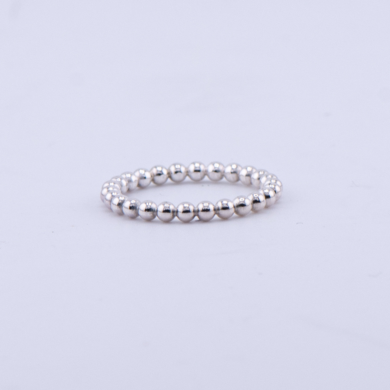 Sterling Silver Beaded Ring Band