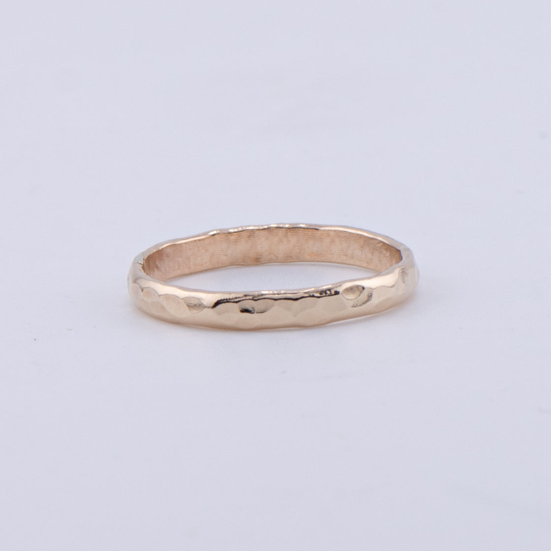 Gold Fill Hammered Ring Band