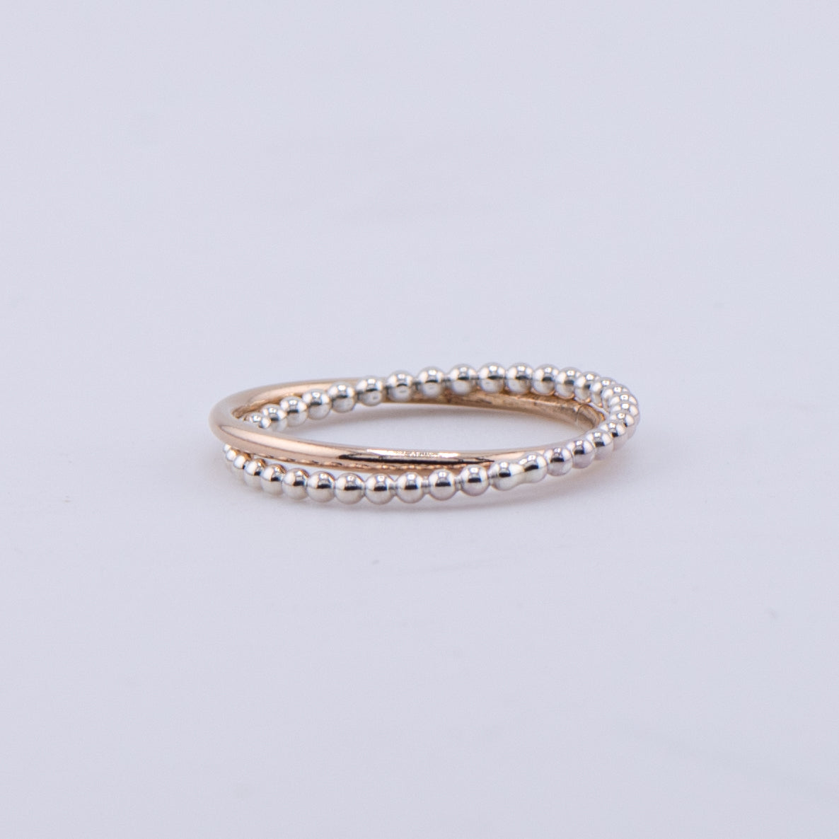 Two-Tone Gold-Filled &amp; Sterling Silver Interlocking Ring