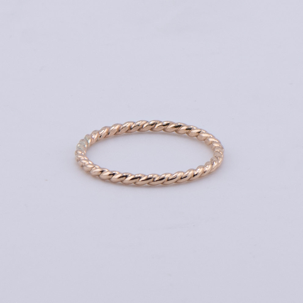 Gold-Filled Twisted Ring Band