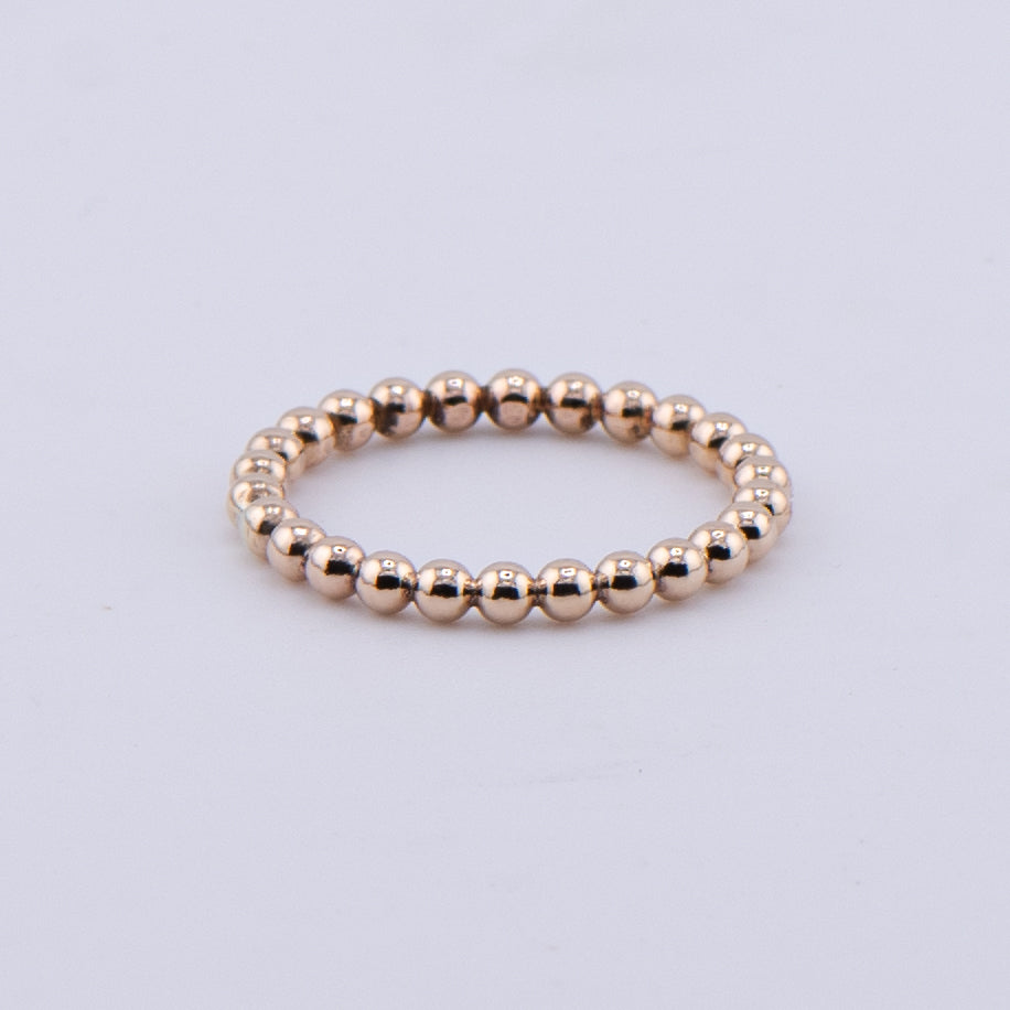 Gold-Filled Beaded Ring Band