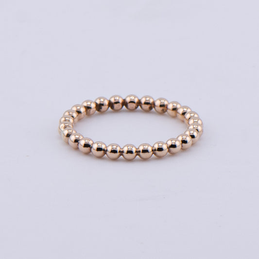 Gold-Filled Beaded Ring Band