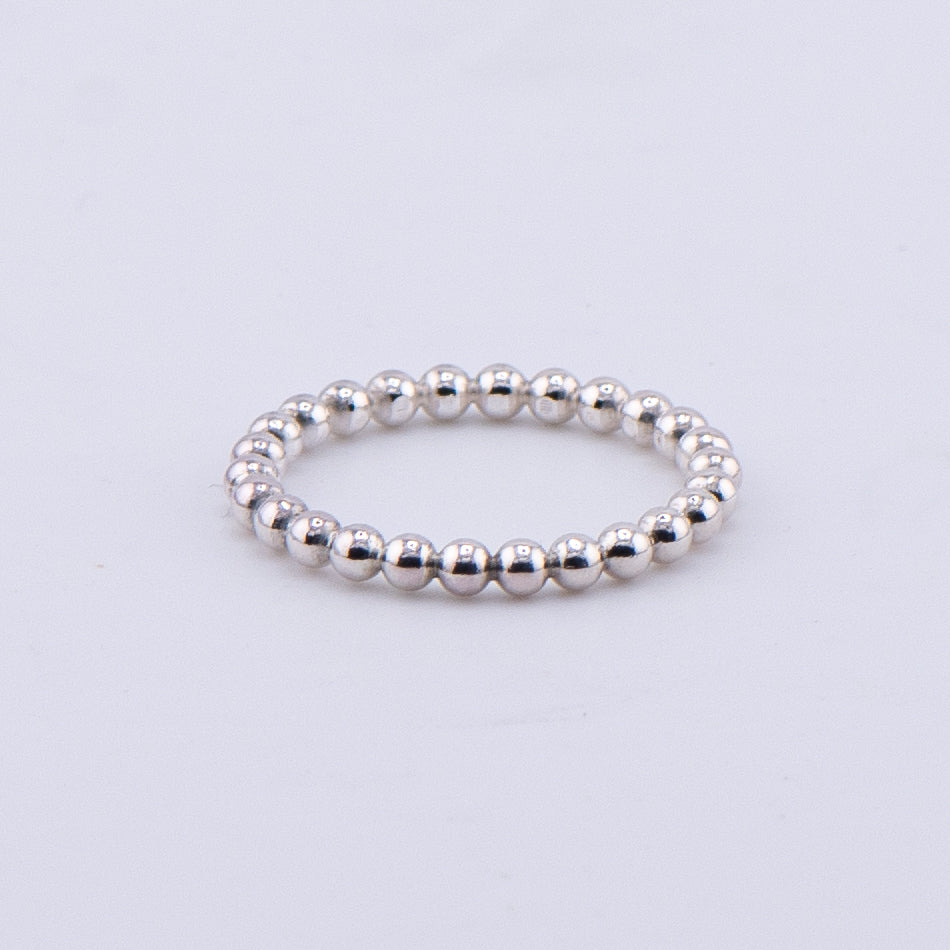 Sterling Silver Beaded Ring Band