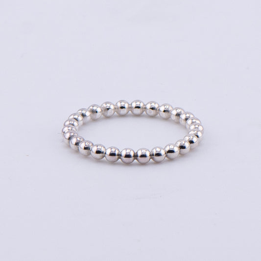 Sterling Silver Beaded Ring Band