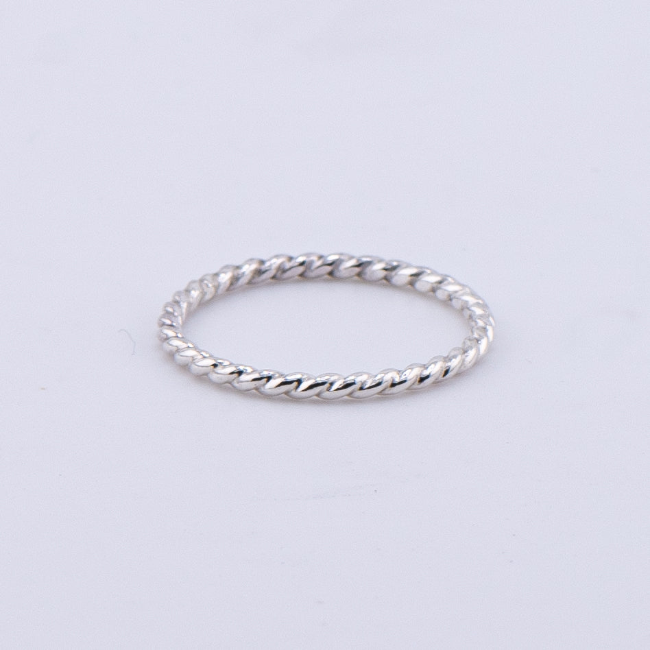 Sterling Silver Twisted Ring Band