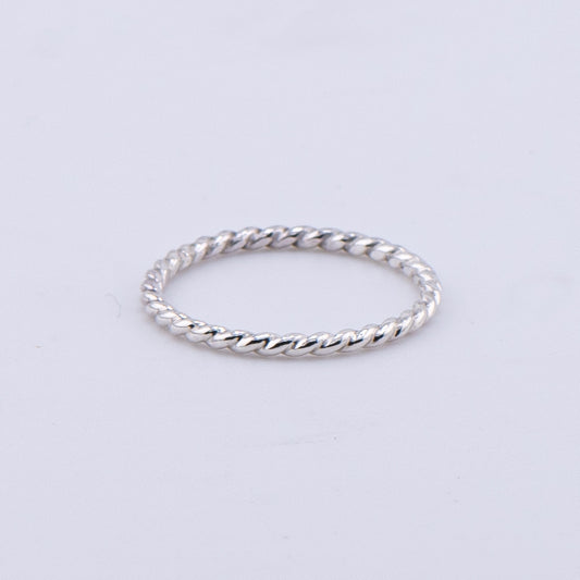 Sterling Silver Twisted Ring Band