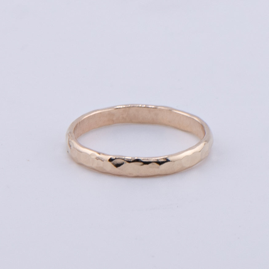 Gold Fill Hammered Ring Band