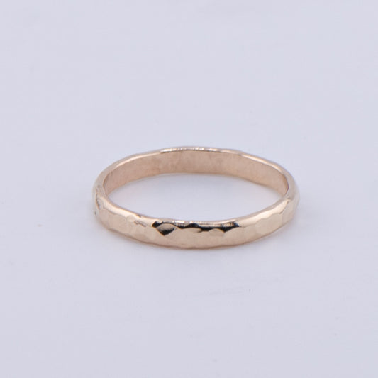 Gold Fill Hammered Ring Band