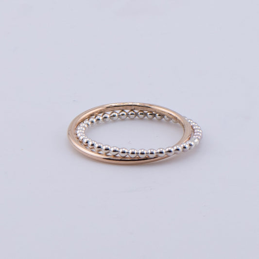 Two-Tone Gold-Filled &amp; Sterling Silver Interlocking Ring