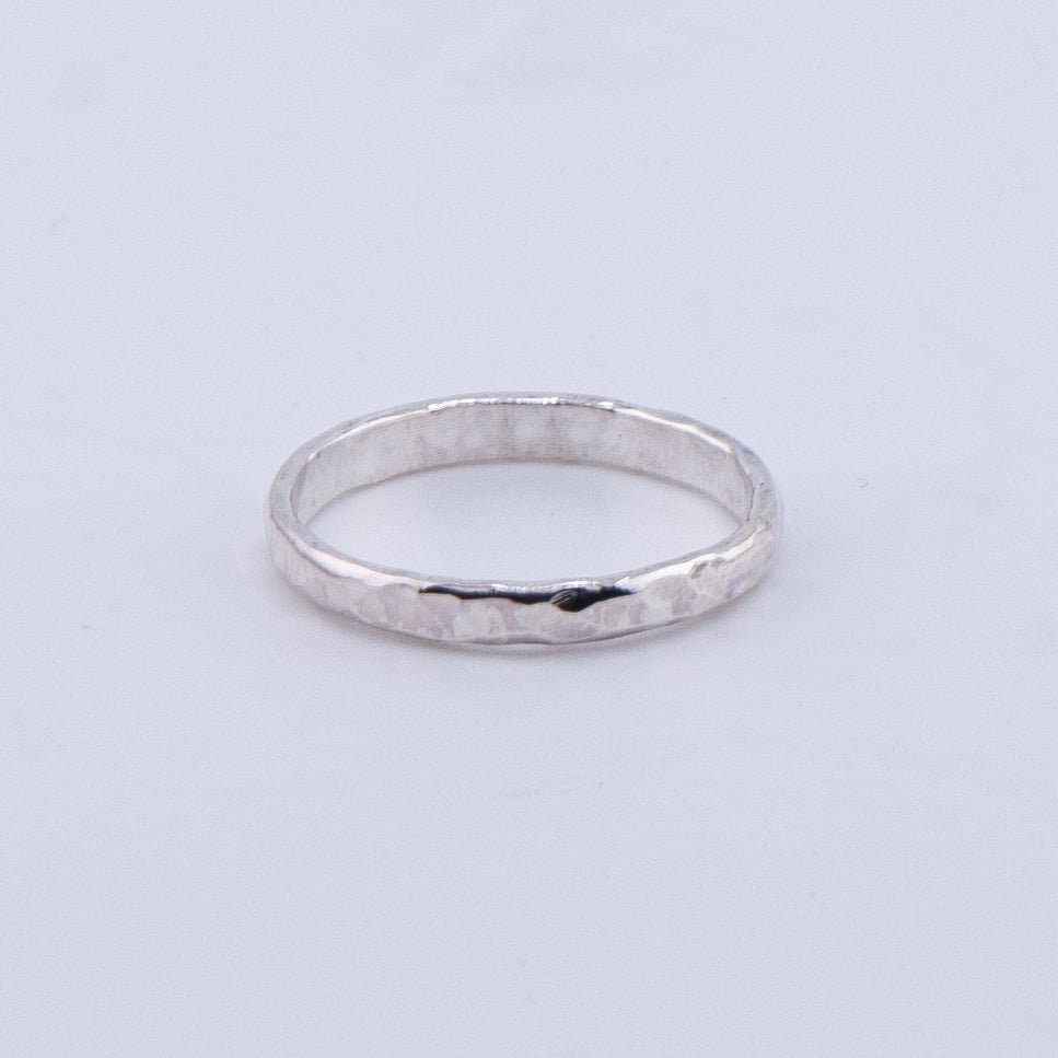 Sterling Silver Hammered Ring Band