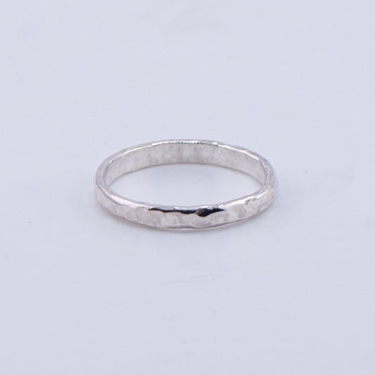 Sterling Silver Hammered Ring Band