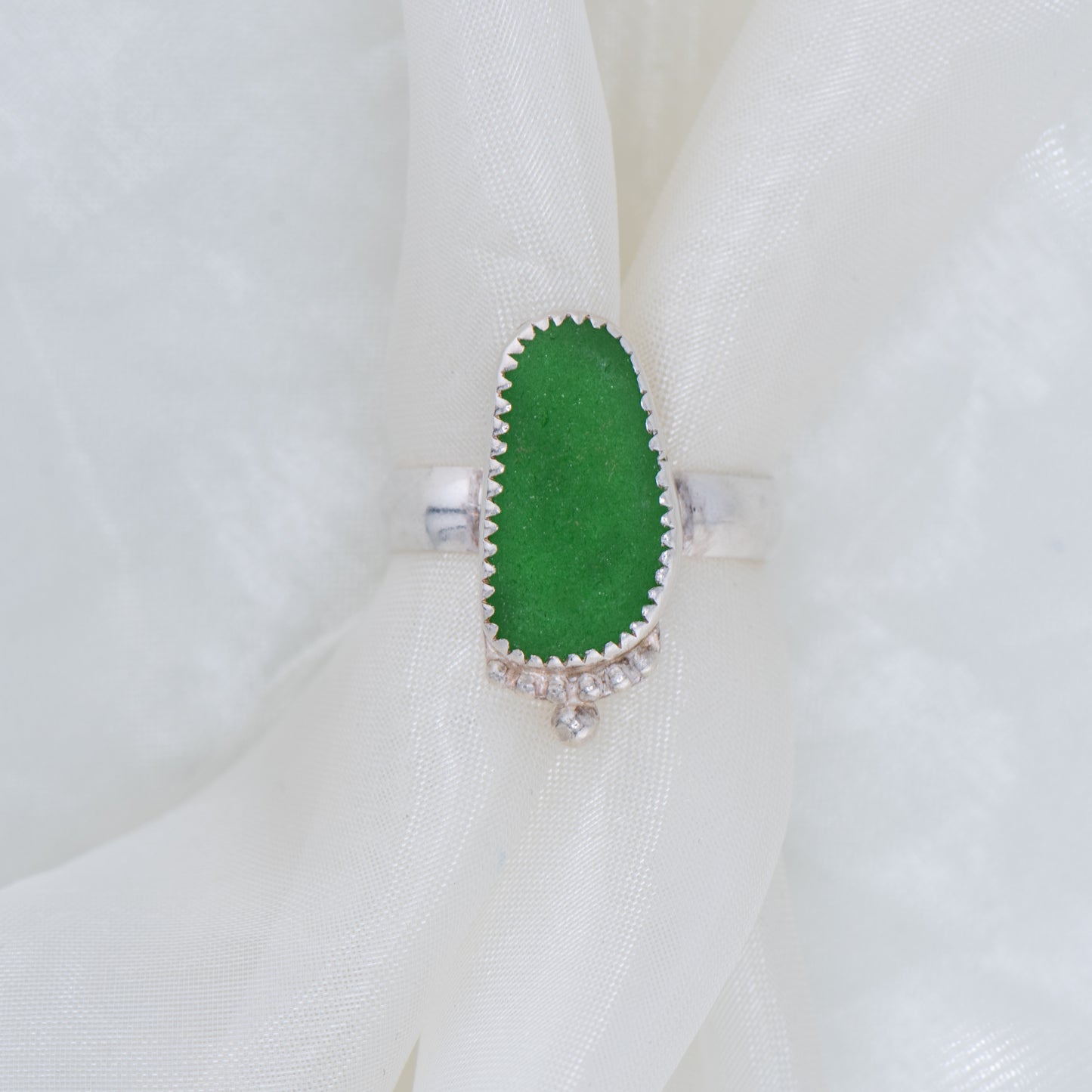 Sea Glass Ring – Sterling Silver
