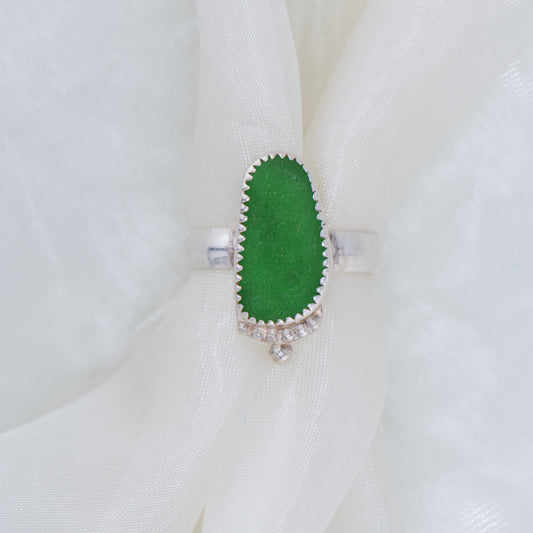 Sea Glass Ring – Sterling Silver