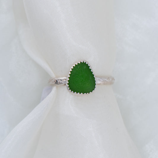 Sea Glass Ring – Sterling Silver