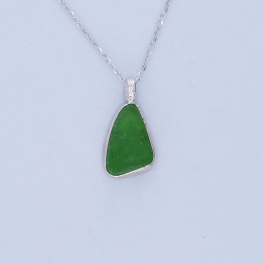 Sea Glass Necklace – Sterling Silver