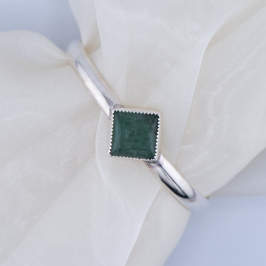 Green Aventurine Sterling Silver Cuff Bracelet