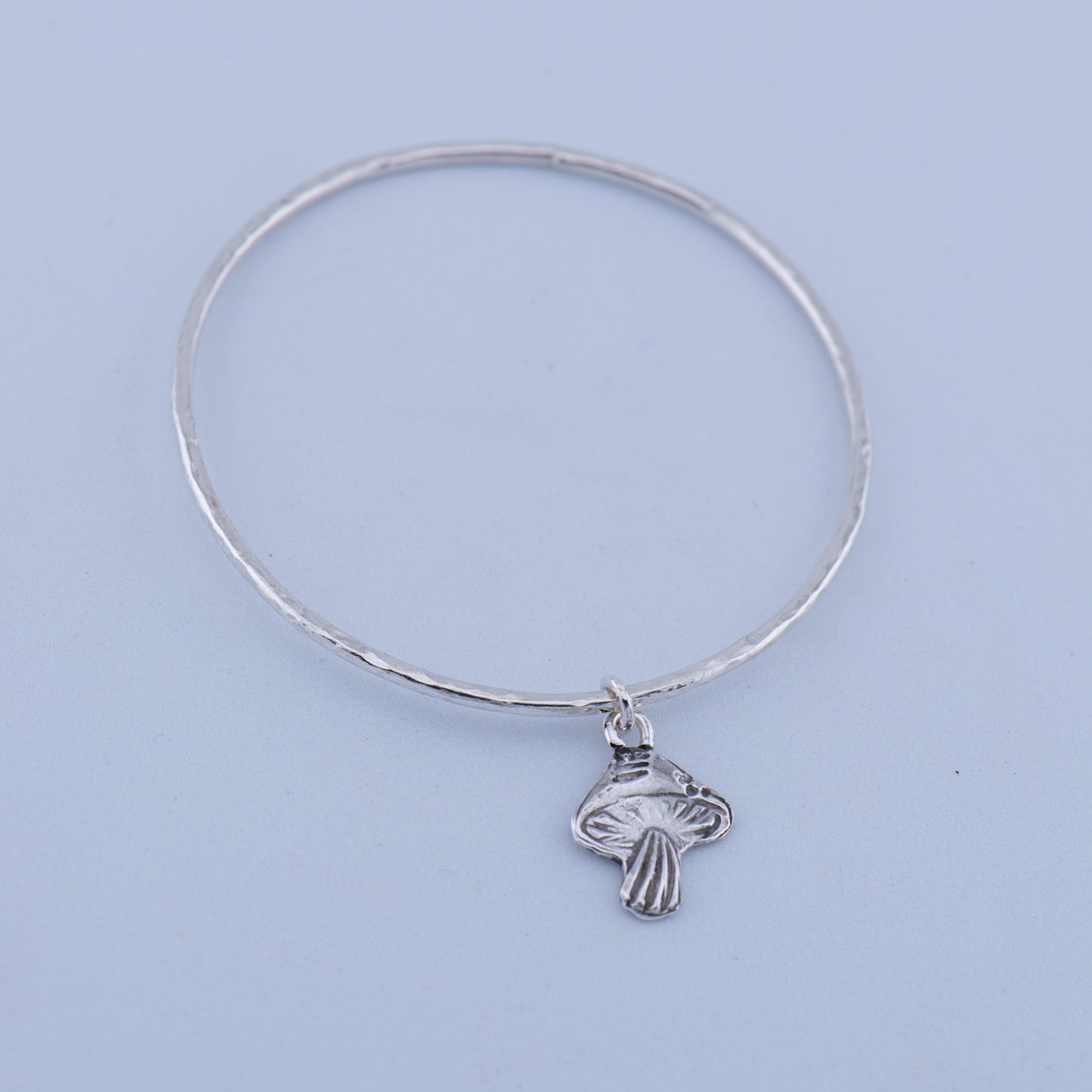 Sterling Silver Mushroom Bangle
