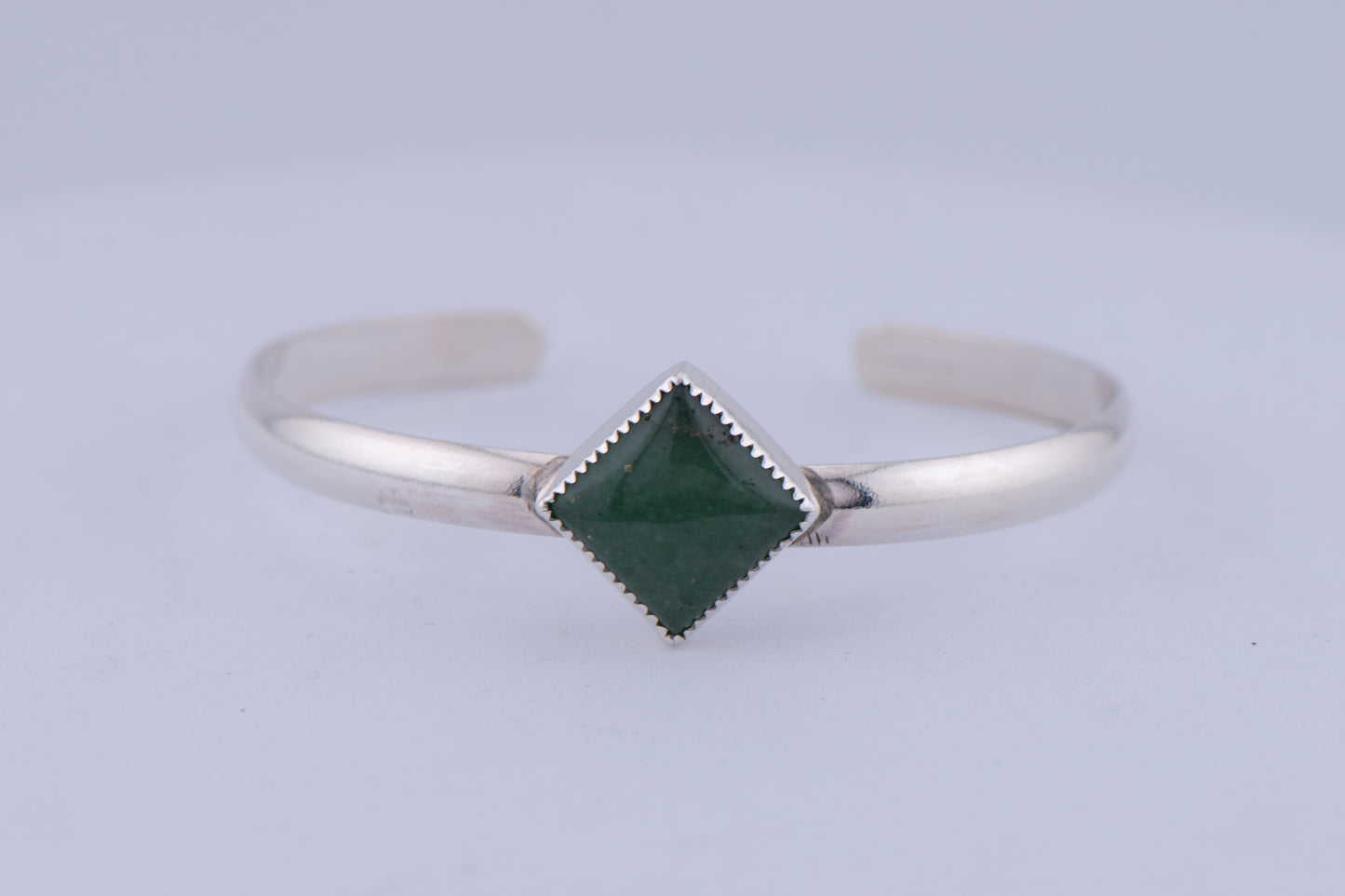 Green Aventurine Sterling Silver Cuff Bracelet