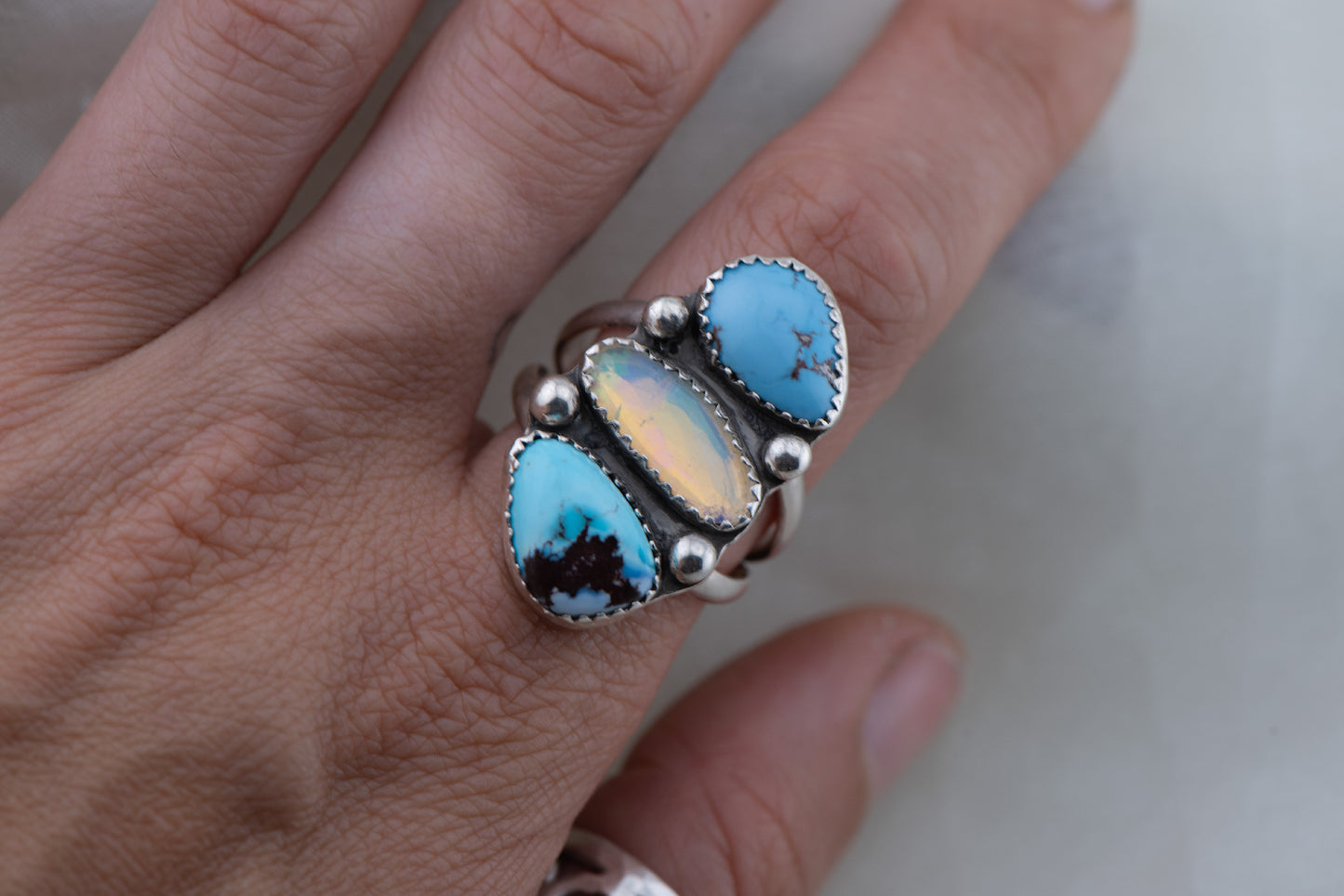 Golden Hills Turquoise & Opal Statement Ring
